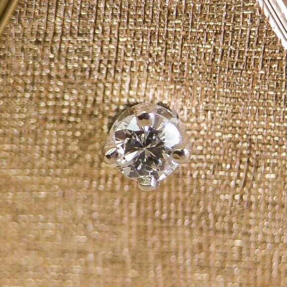 Solid Gold Triangle Cufflinks with Diamonds – Midcentury Modern Style - Picture 7 of 7